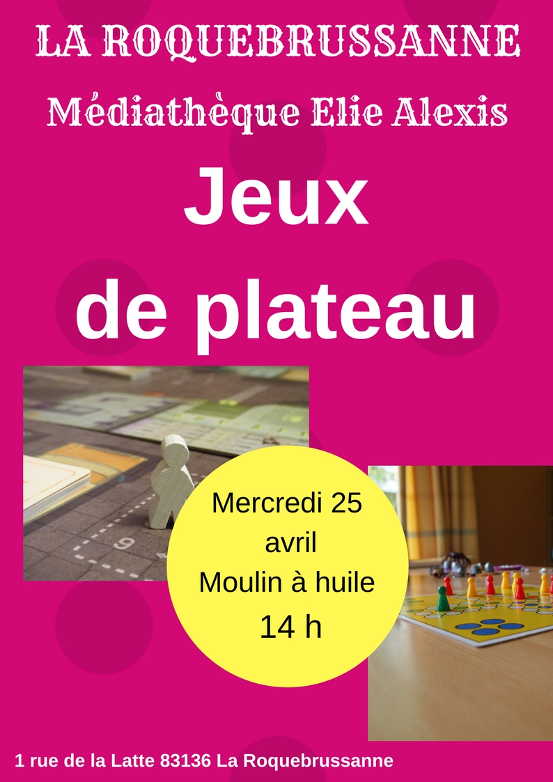 Jeux de plateau avril 18