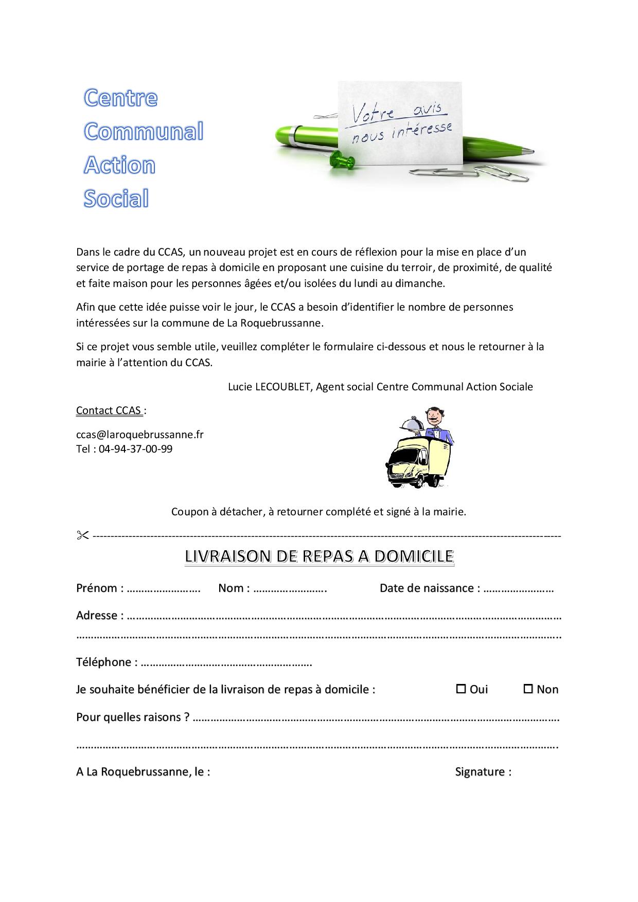 portage de repas a domicile ccas